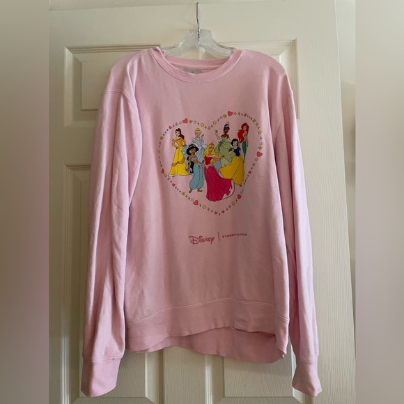 Stoney Clover Lane Disney Princess Heart Crewneck Sweatshirt (S/M) - Picture 1 of 4
